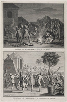 KG 11883
          <br/>
          Afgoderij: Mexico, verslagenheid bij het einde van de eeuw & vreugde bij het begin van de volgende eeuw
          <br/>
          <em>Picart, Bernard (1673-1733)</em>